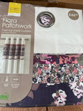 Dunelm Thermal Flora Patchwork lined curtains 66x54